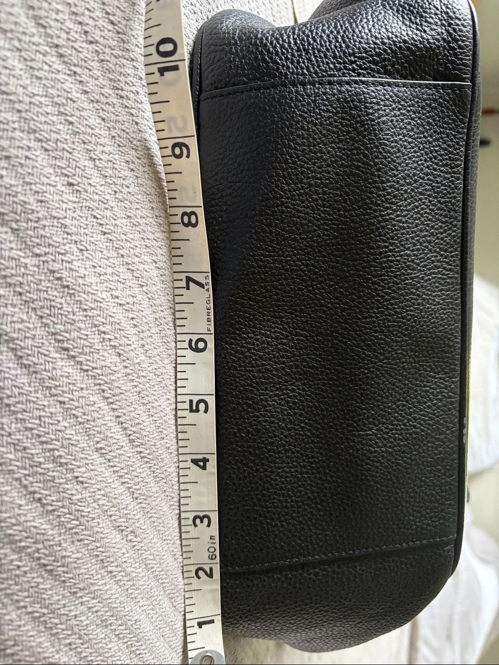 Coach Black Pebbled Leather Shoulder Bag with Gold Logo